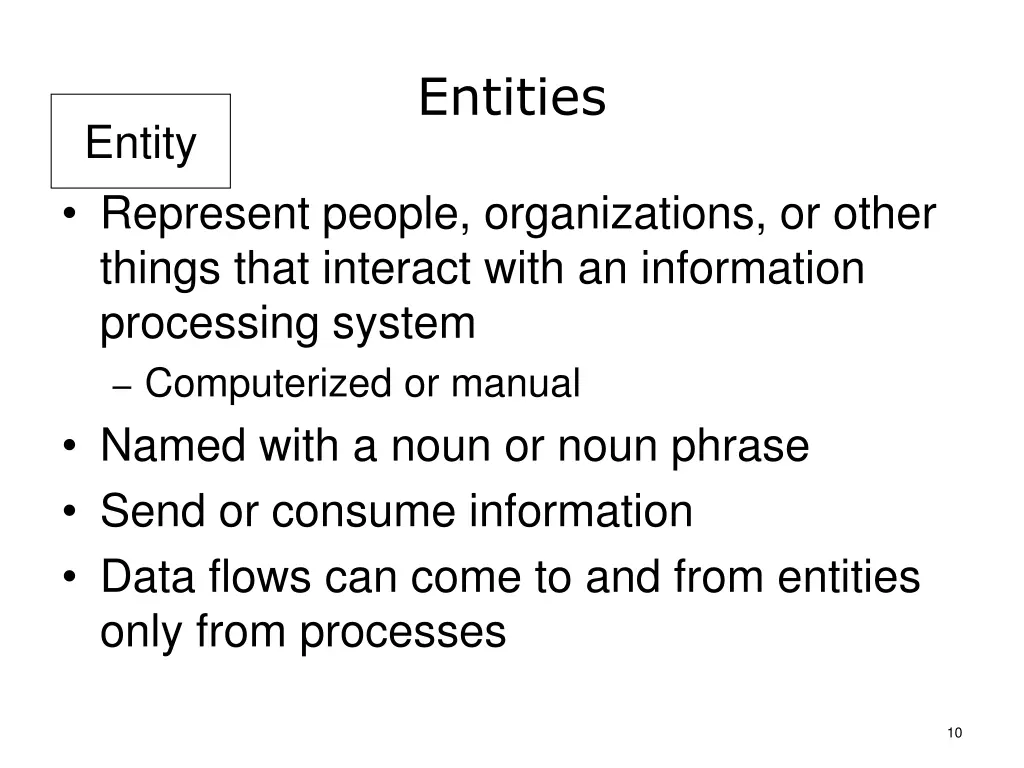 entities