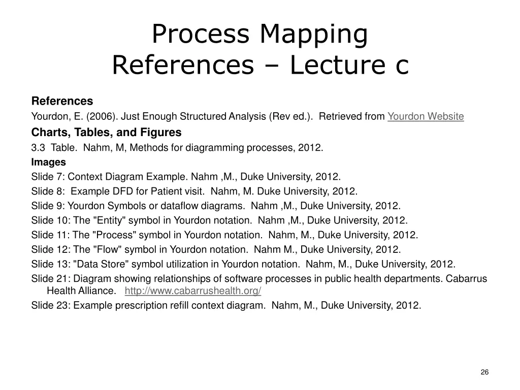 process mapping references lecture c
