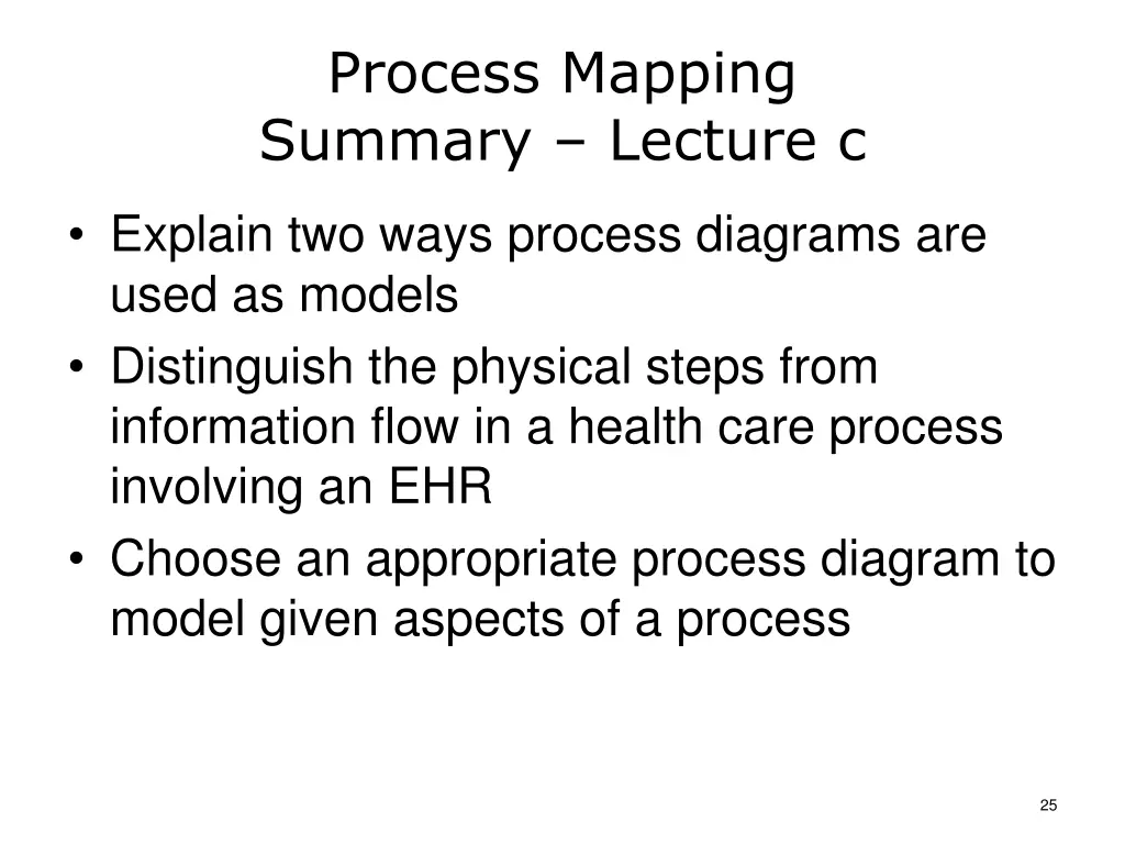 process mapping summary lecture c