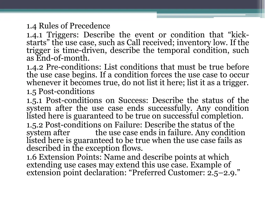 1 4 rules of precedence 1 4 1 triggers describe