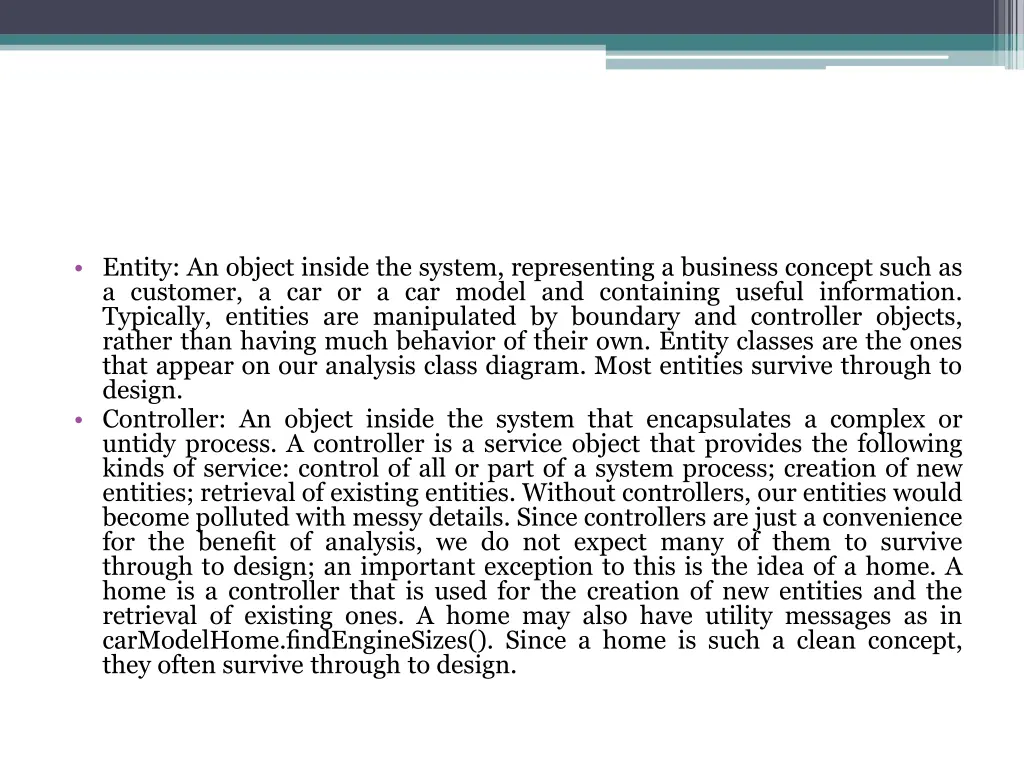 entity an object inside the system representing