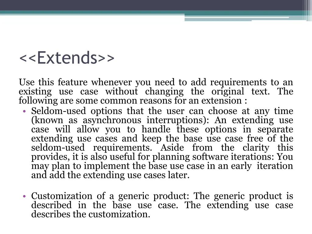 extends