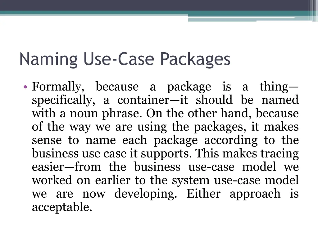 naming use case packages