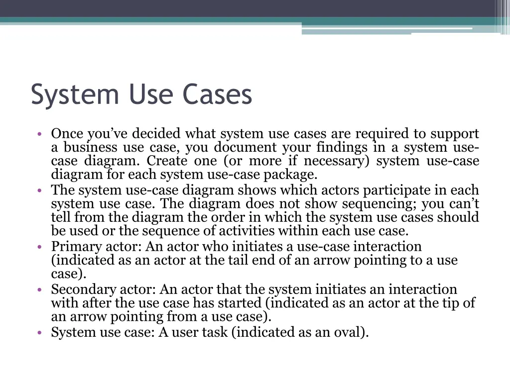 system use cases