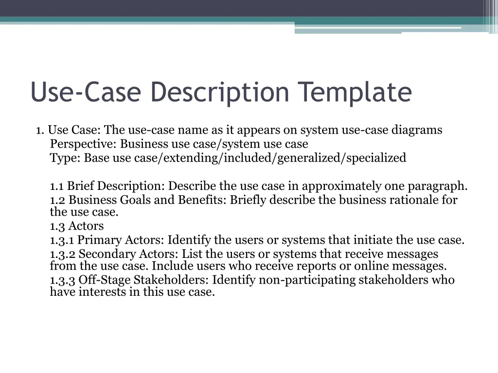 use case description template