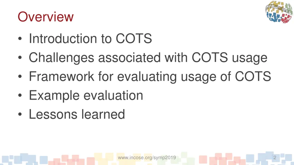overview introduction to cots challenges