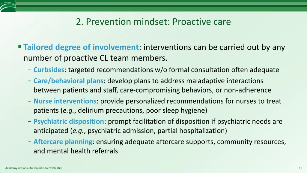 2 prevention mindset proactive care