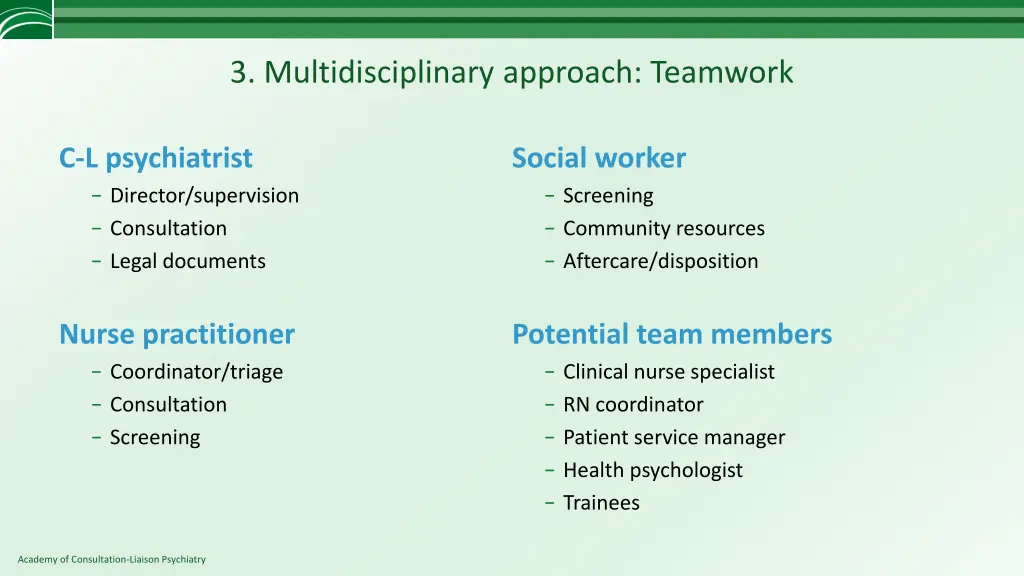 3 multidisciplinary approach teamwork