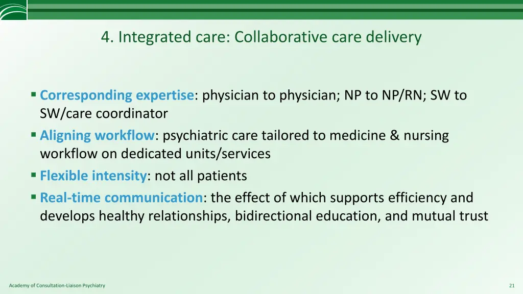 4 integrated care collaborative care delivery