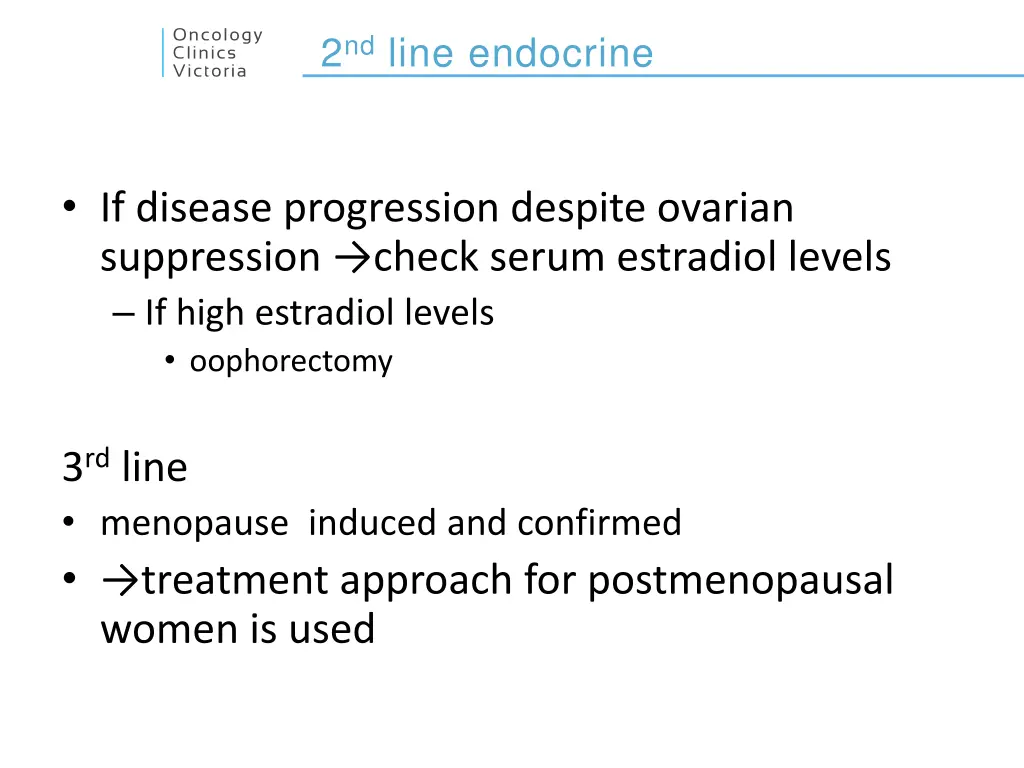 2 nd line endocrine