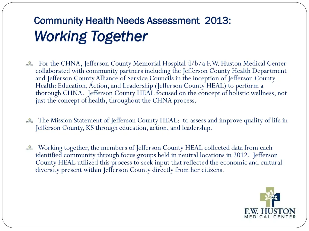 community health needs assessment 2013 community 1