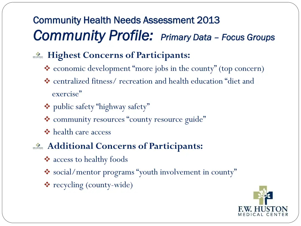 community health needs assessment 2013 community 5