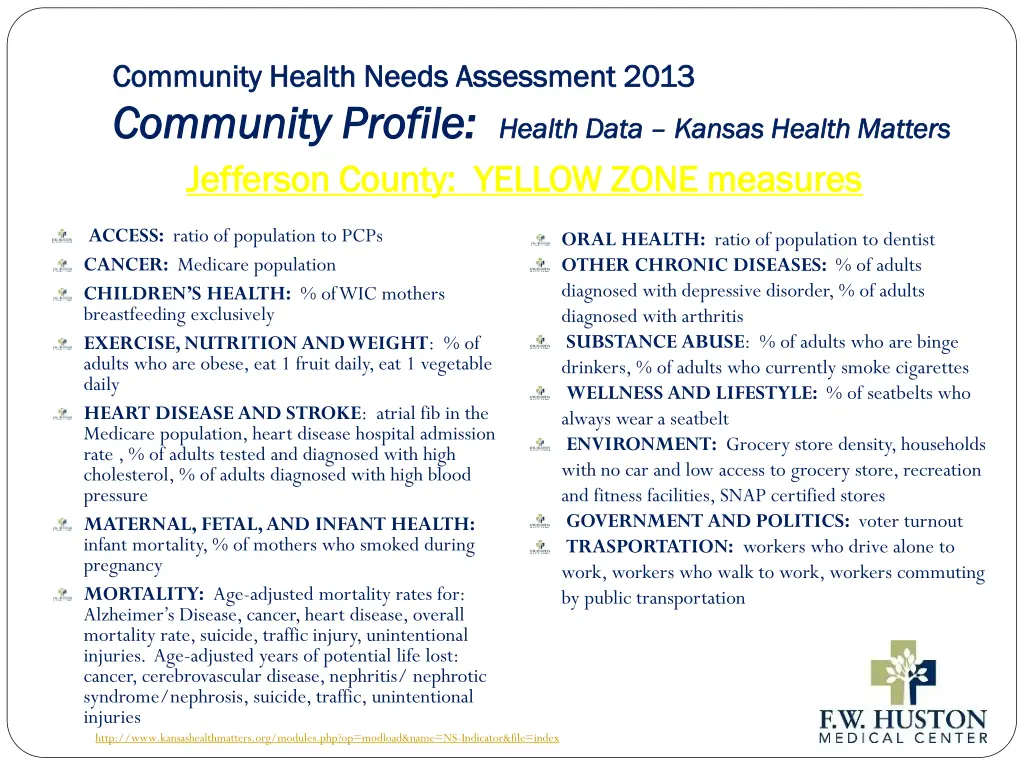 community health needs assessment 2013 community 9