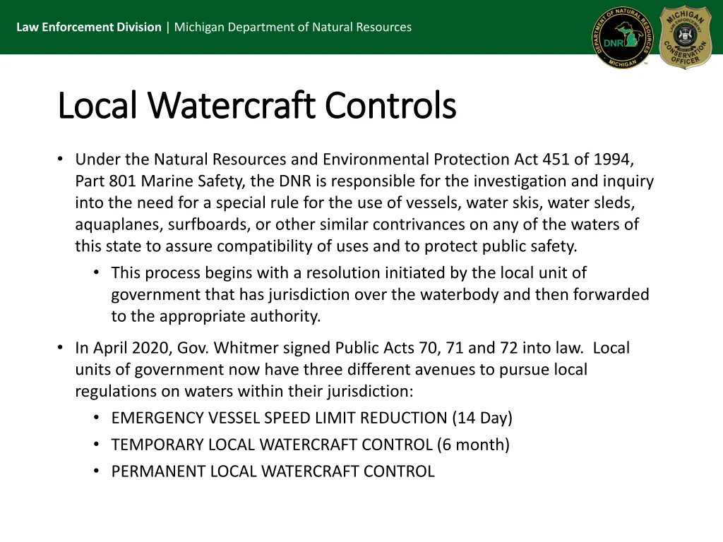 law enforcement division michigan department 12