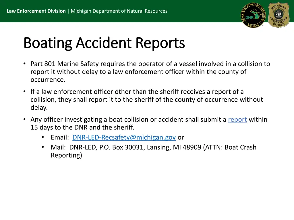 law enforcement division michigan department 15