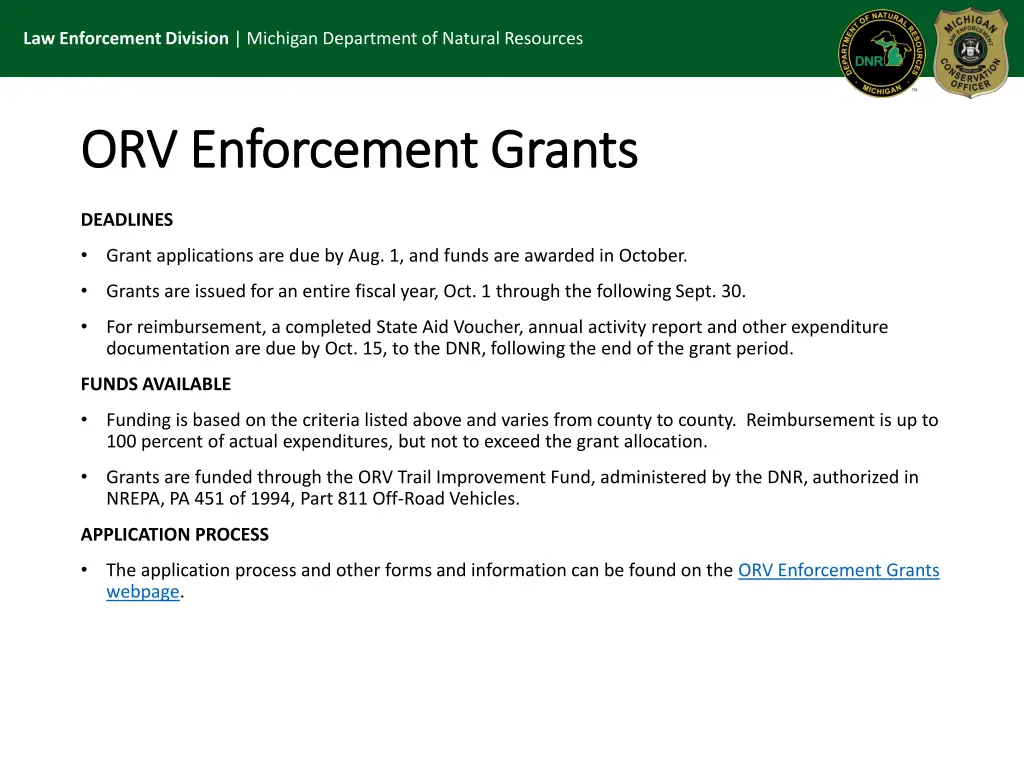 law enforcement division michigan department 20