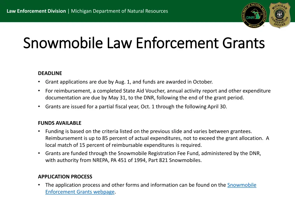 law enforcement division michigan department 29