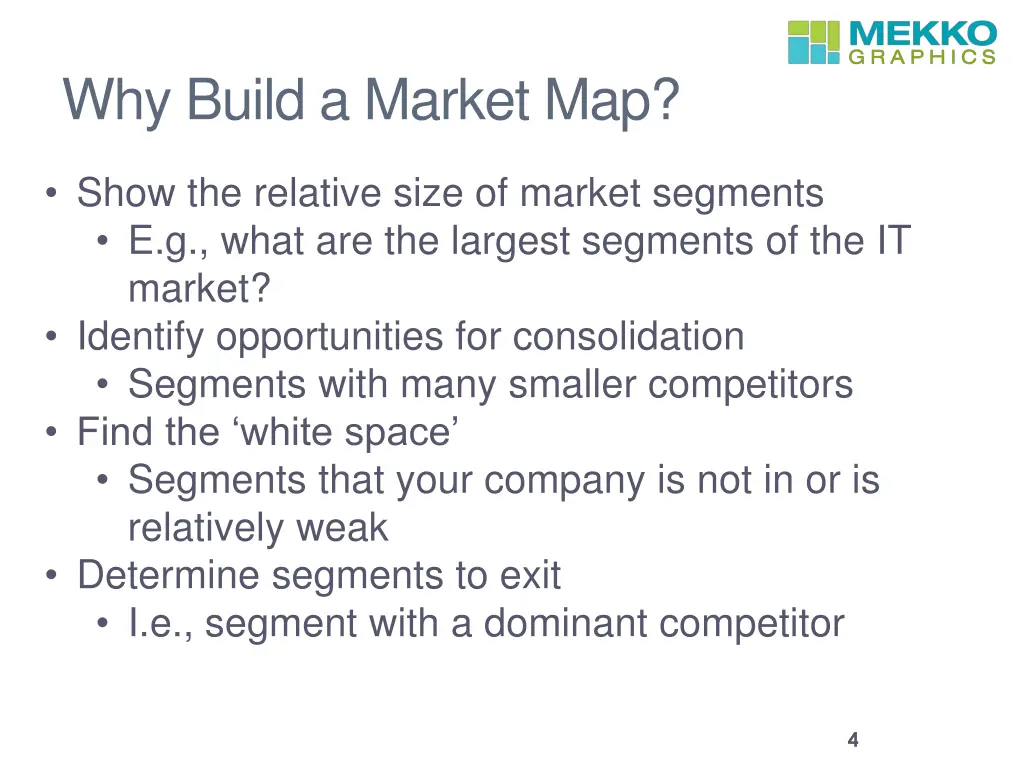 why build a market map