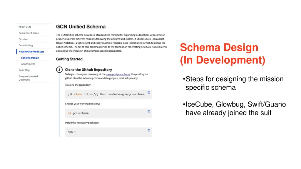 schema design in development