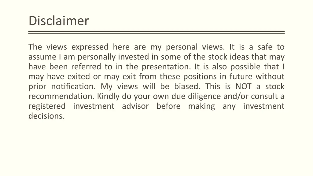disclaimer