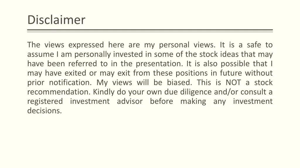 disclaimer