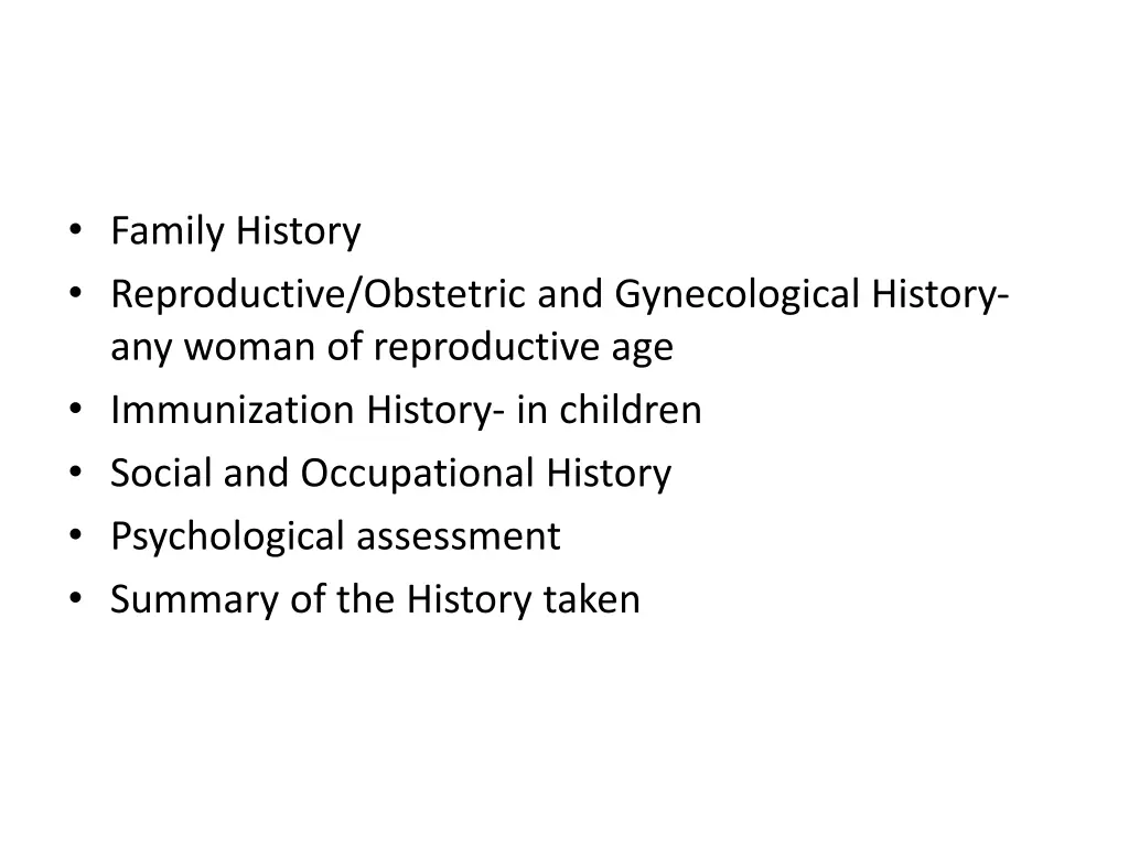 family history reproductive obstetric