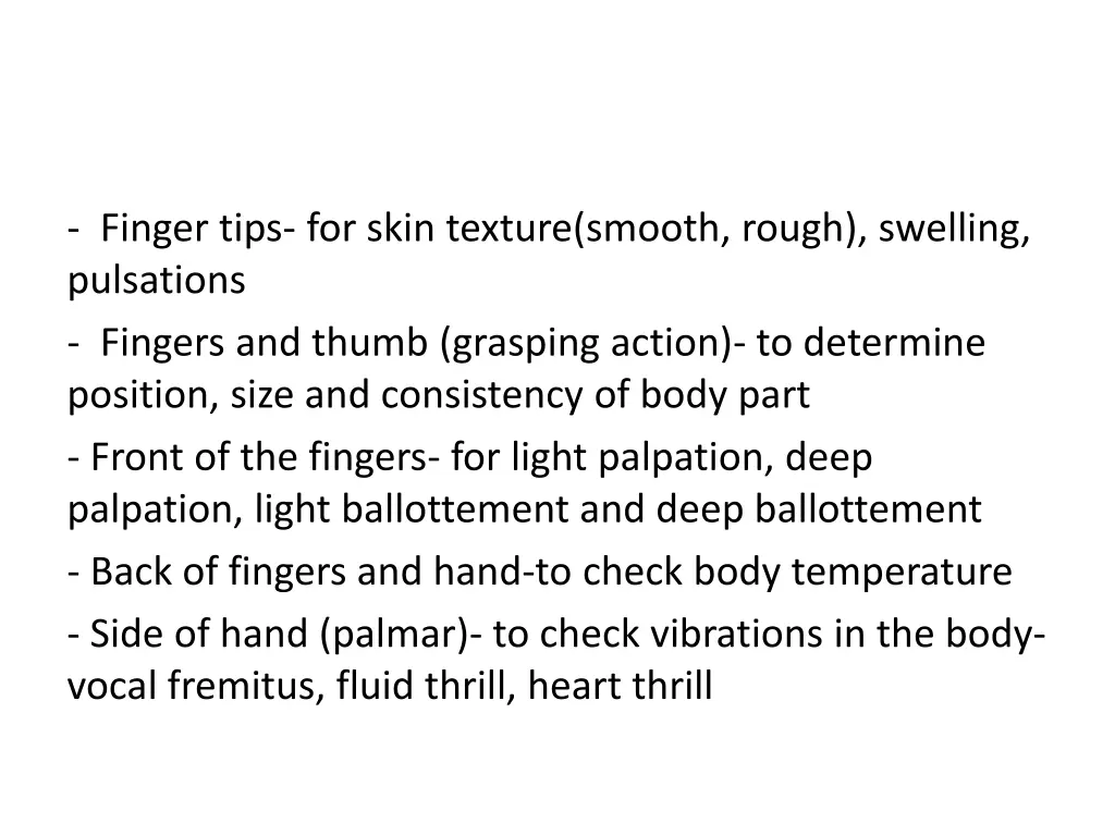 finger tips for skin texture smooth rough
