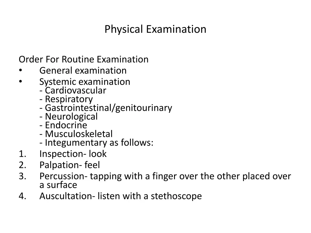 physical examination 1