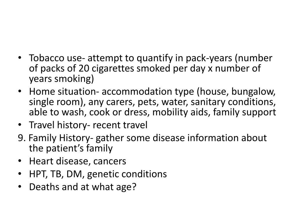tobacco use attempt to quantify in pack years