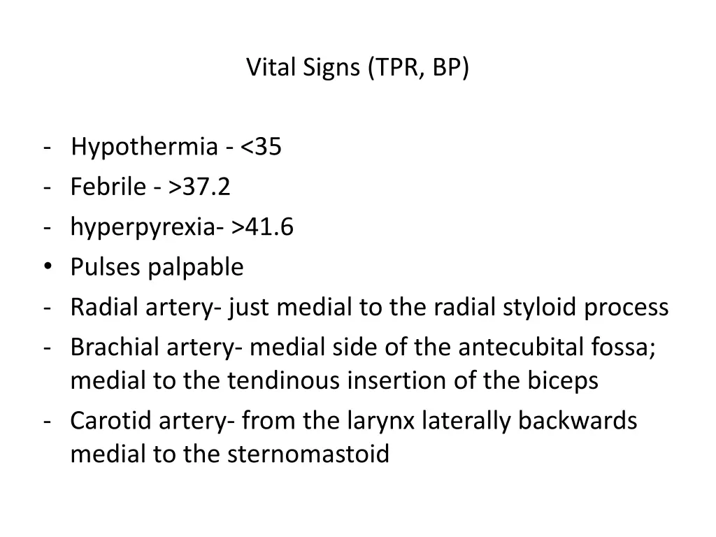 vital signs tpr bp