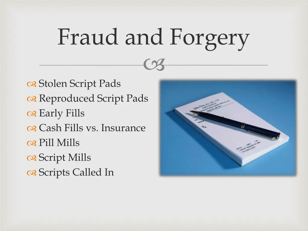 fraud and forgery