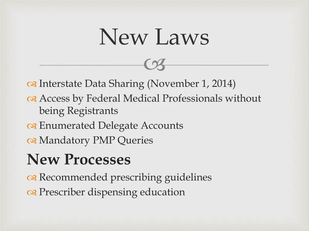 new laws