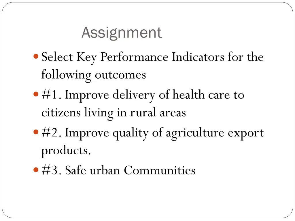 assignment