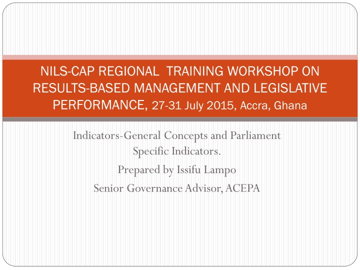nils cap regional training workshop on results