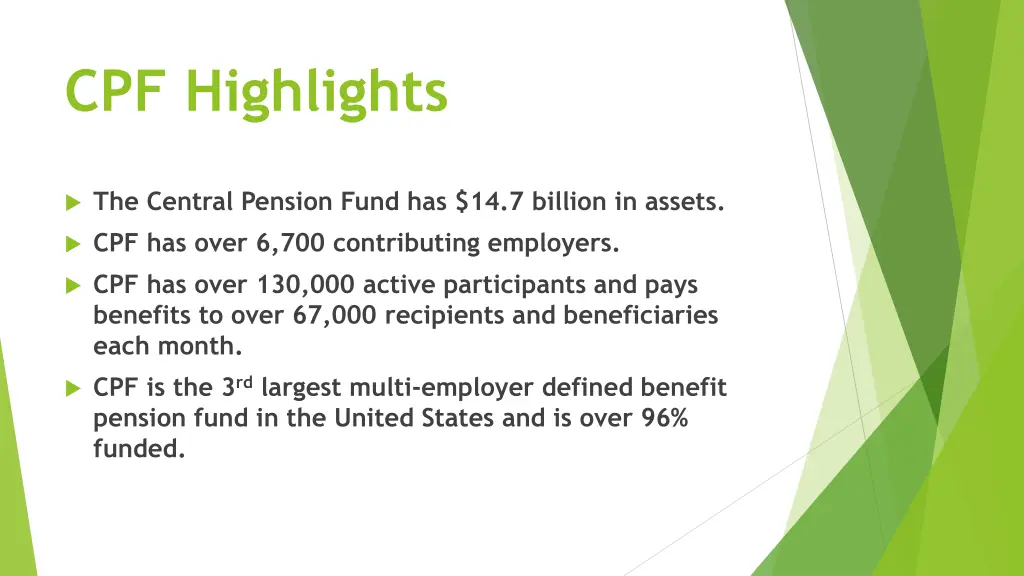 cpf highlights