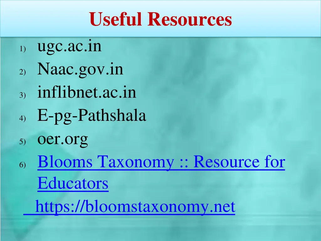 useful resources
