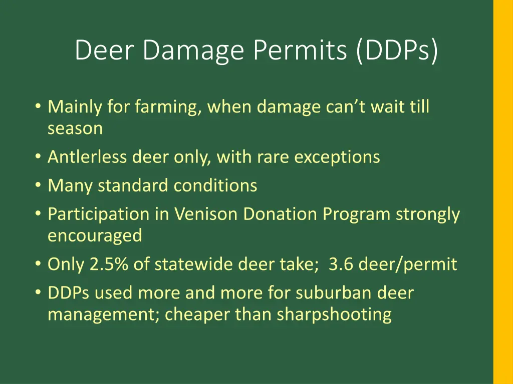 deer damage permits ddps