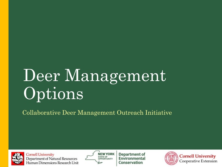 deer management options
