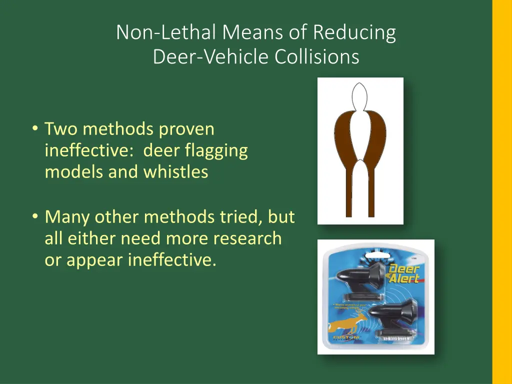 non lethal means of reducing deer vehicle 1