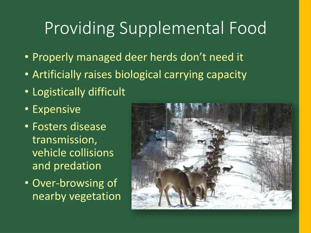 providing supplemental food