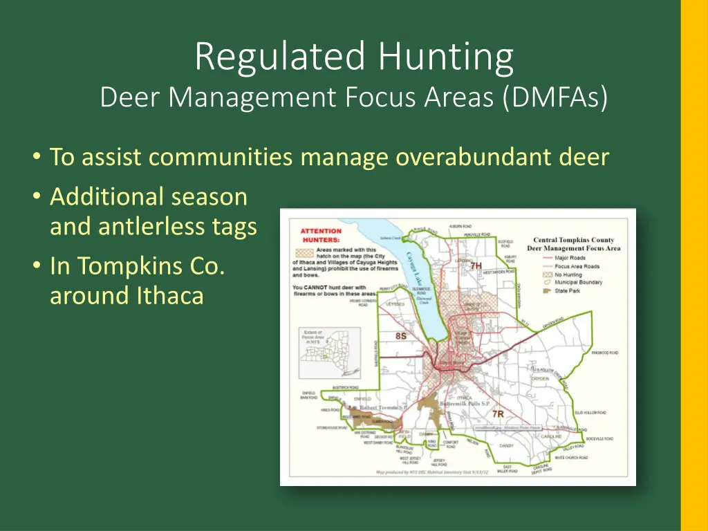 regulated hunting deer management focus areas