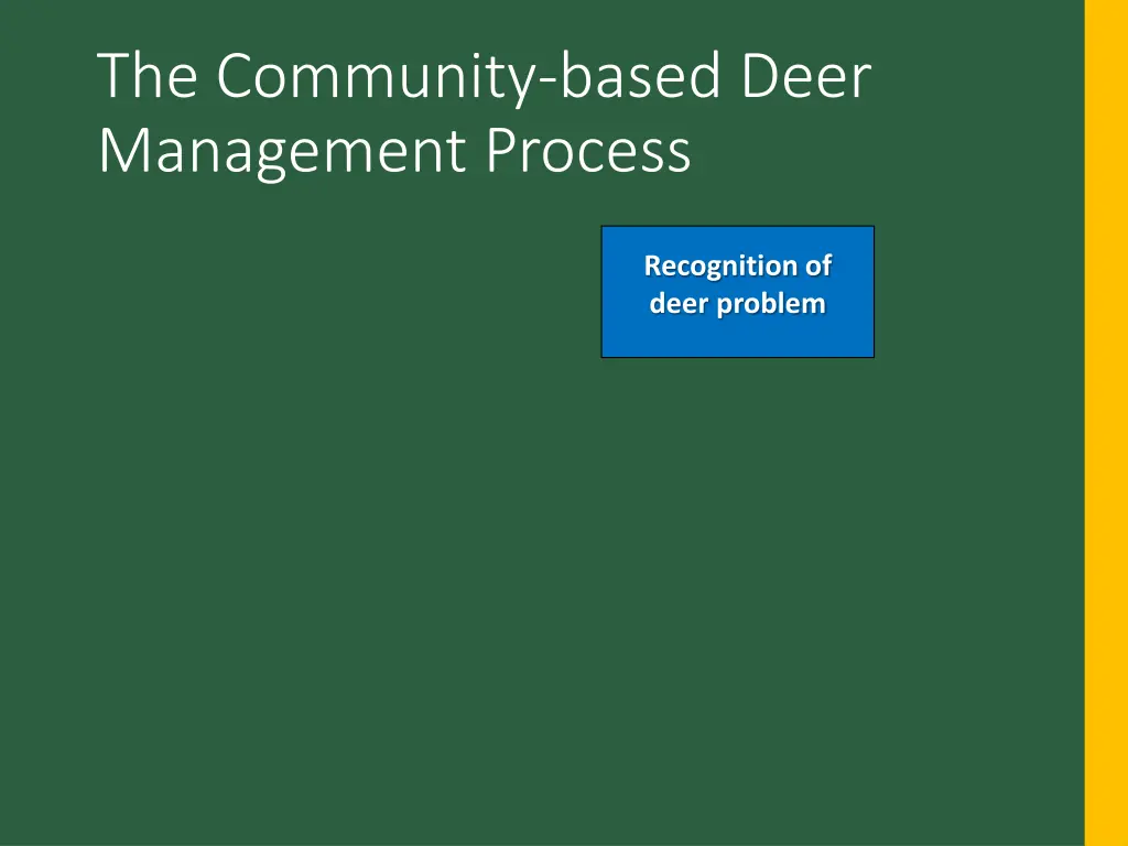 the community based deer management process