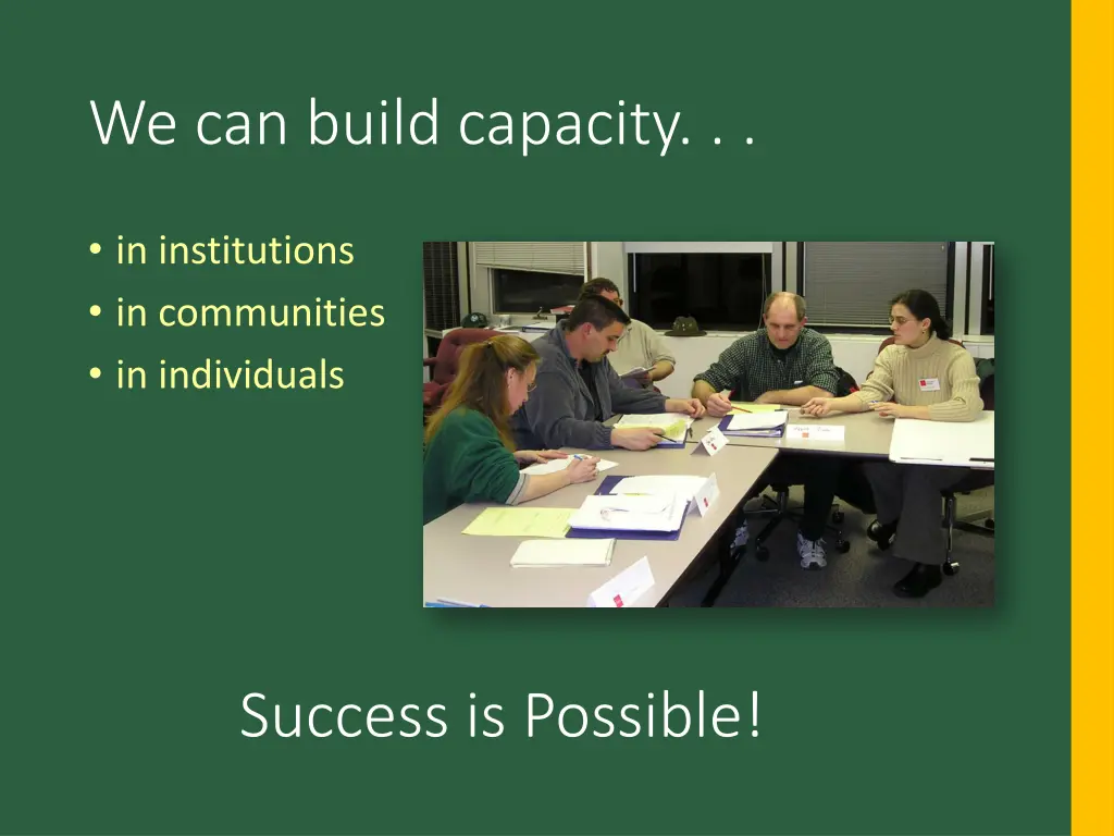 we can build capacity