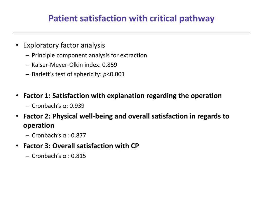 patient satisfaction with critical pathway 3