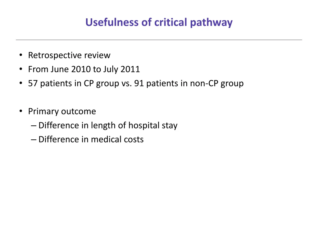 usefulness of critical pathway 3
