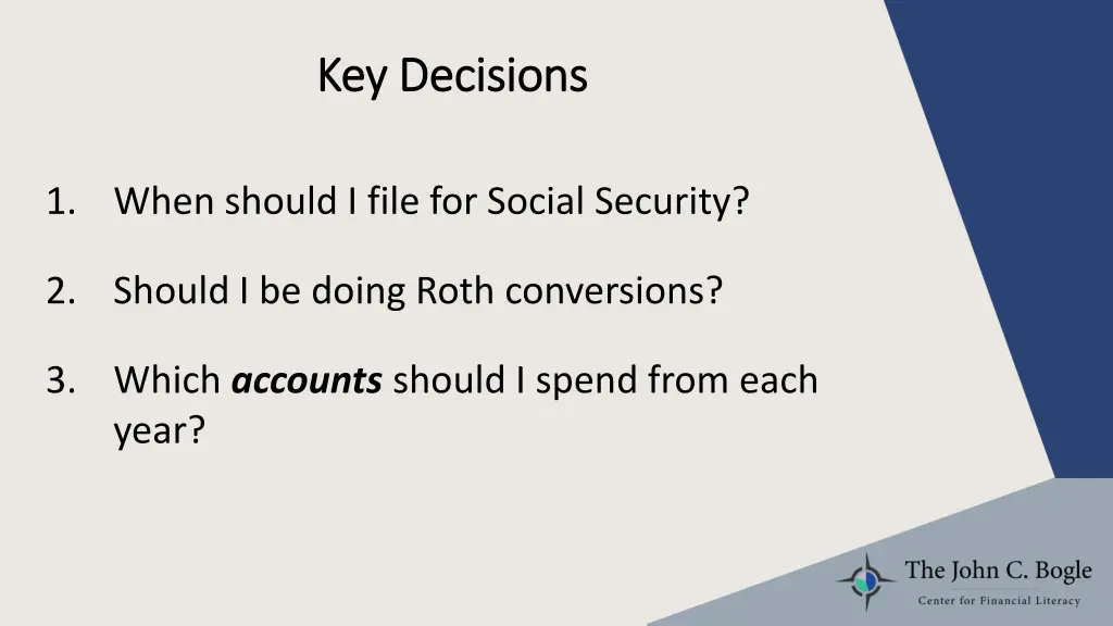 key decisions key decisions