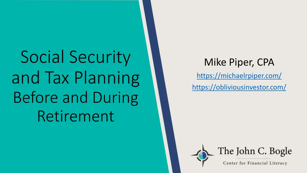 social security and tax planning before 1