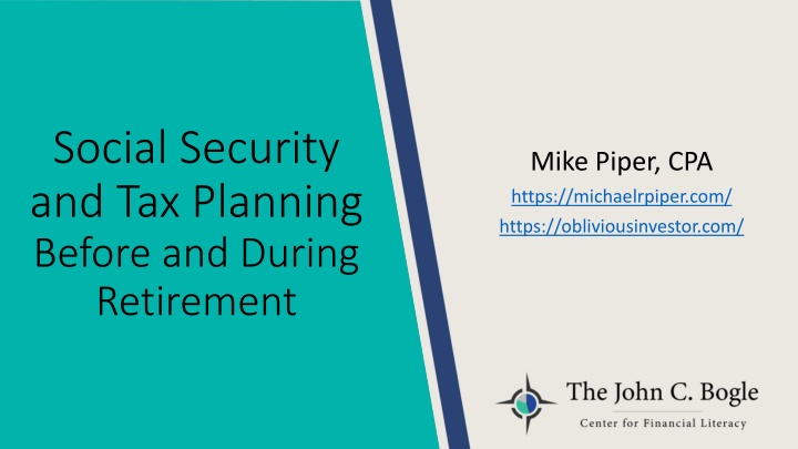social security and tax planning before