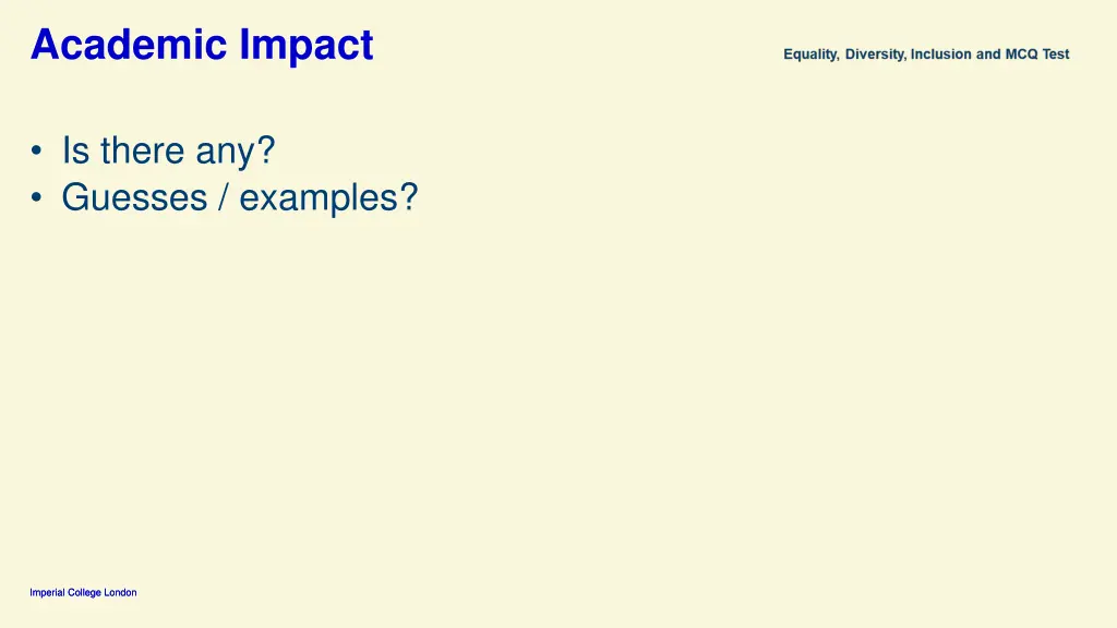 academic impact
