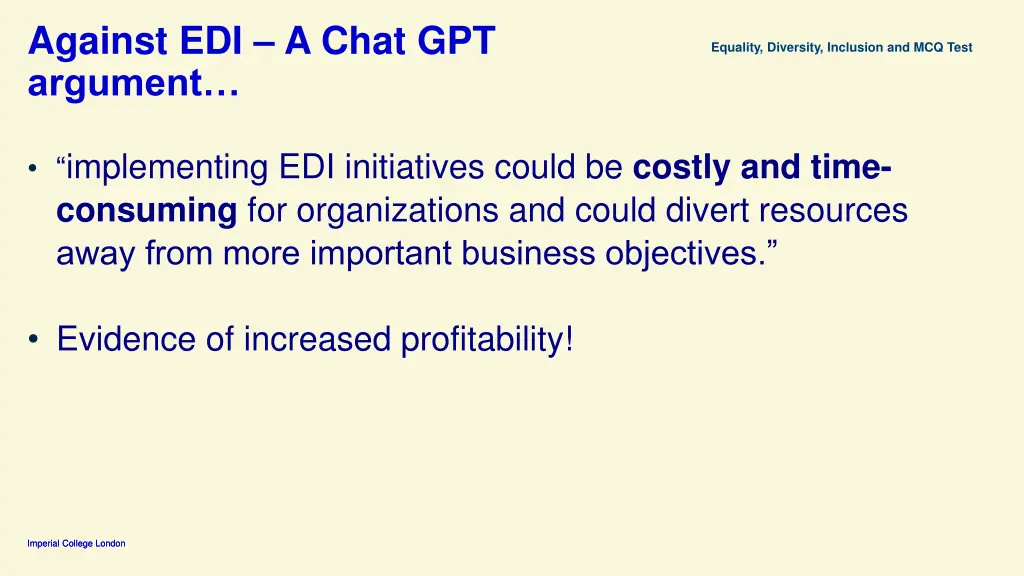 against edi a chat gpt argument 3